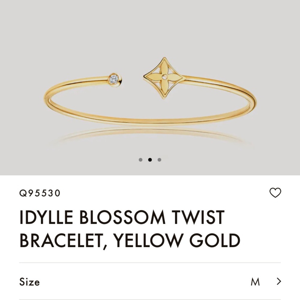 SOLD  today only ven m o Louis Vuitton Idylle blossom bracelet